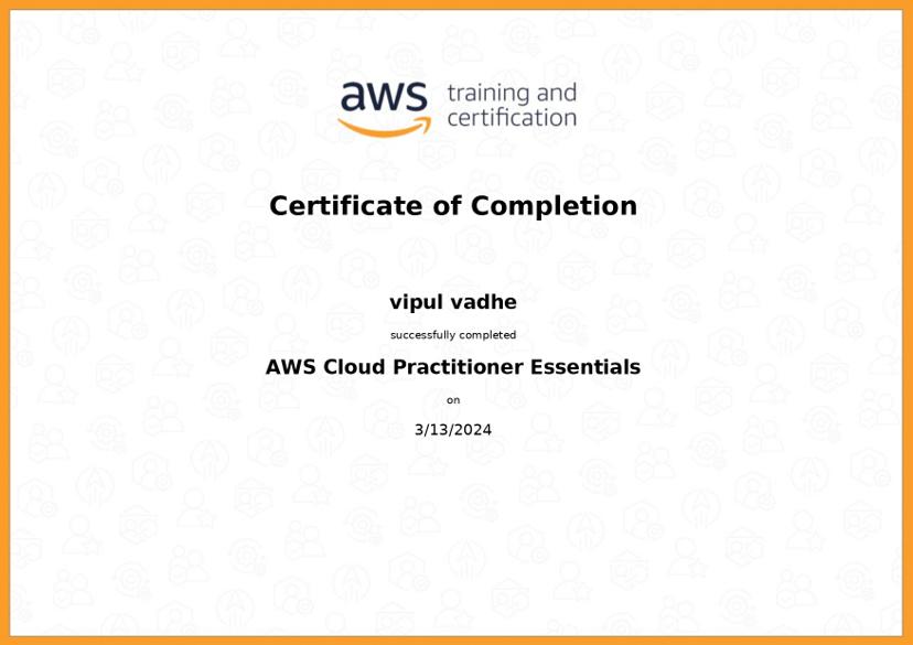 AWS Course Completion Certificate